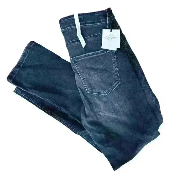 NWT KATE HIGH RISE FADED STRAIGHT LEG JEANS Size 28 Black Ember - Picture 3 of 4